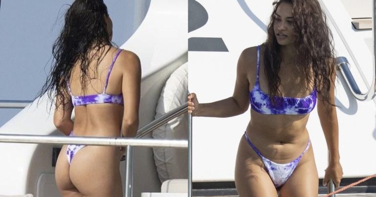 Shanina Shaik Flaunts Her Figure In St Tropez