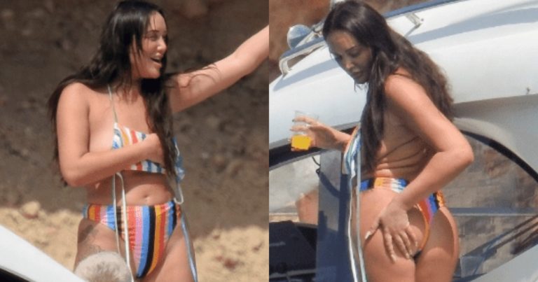 Charlotte Crosby Strips Topless On Ibiza Party Boat