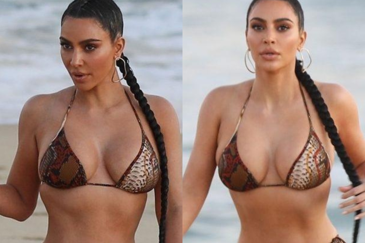 Kim Kardashian Wears Bikini In Malibu